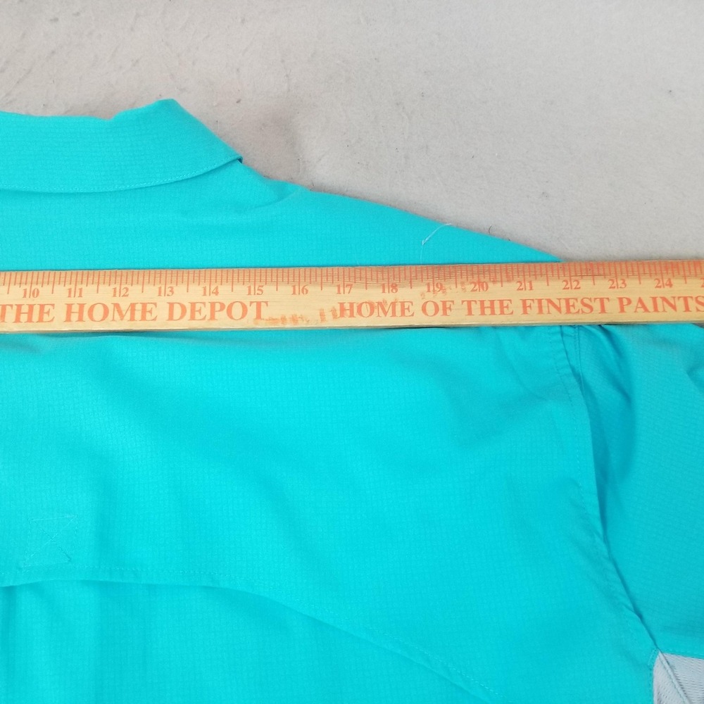 Reel Legends Mariner II Shirt Mens Large Blue Short Sleeve Fishing Vented - Picture 7 of 10